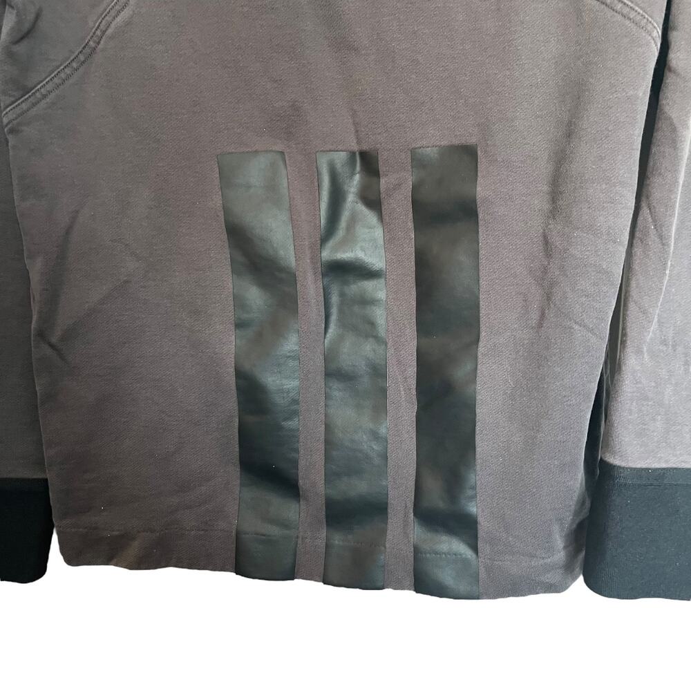 Adidas Y-3 Yohji Yamamoto Full Zip Up Sweatshirt Dark Gray 3 Stripes Cotton XS - Picture 10 of 13